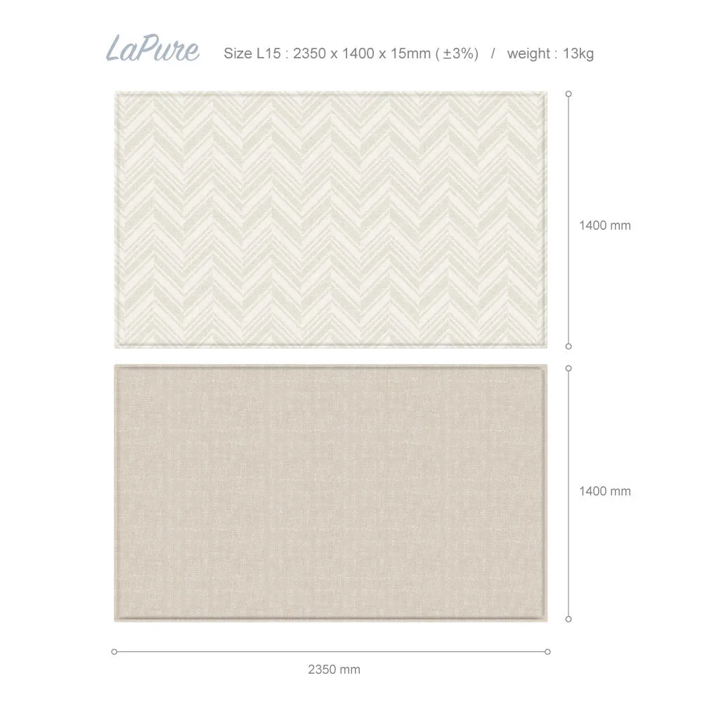 [1 Yr Local Warranty] Parklon LaPure Herringbone Rug (XL15) Size: 2350x1400x15mm