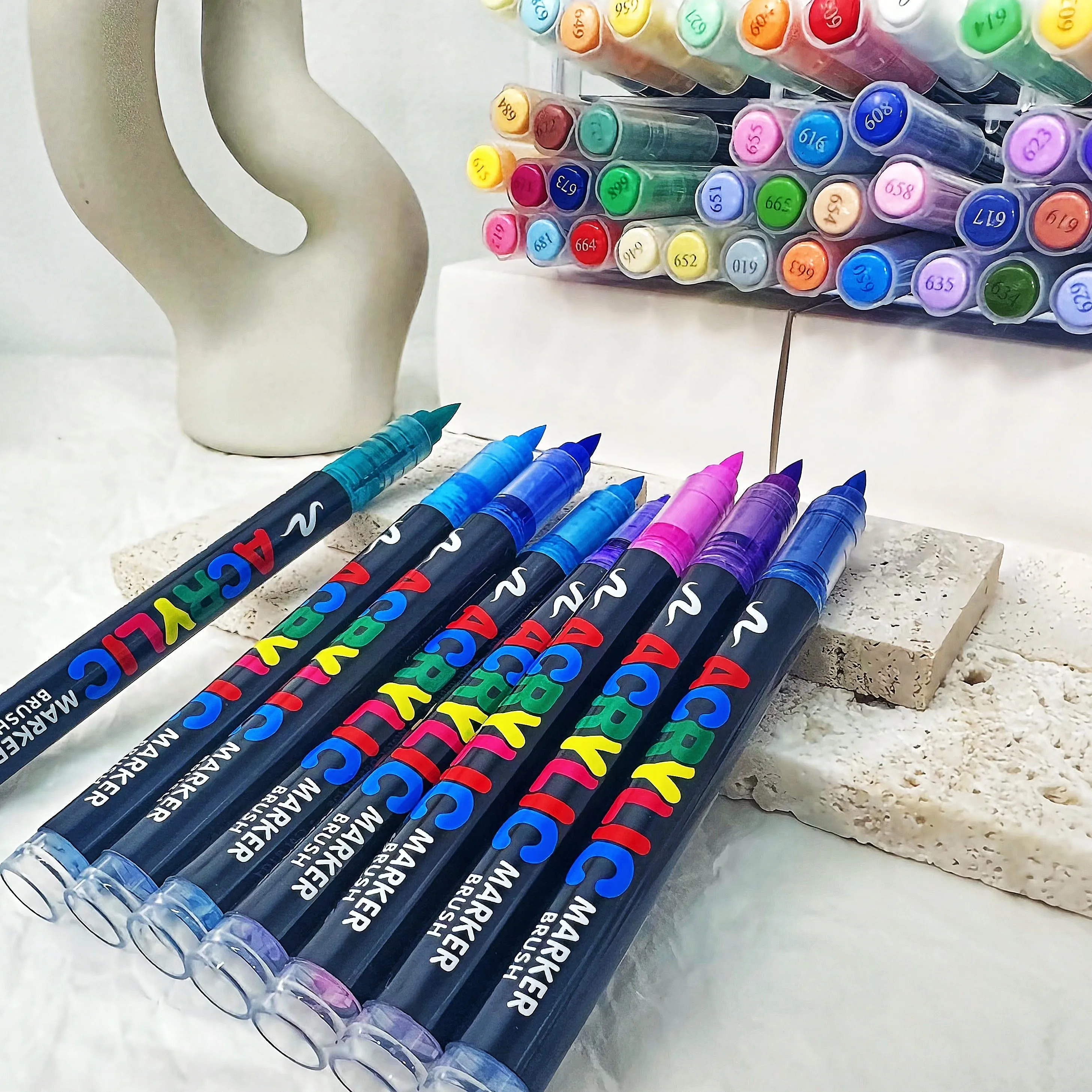24 Pieces Nail Polish Pens – Quick-Dry Colorful Nail Polish Set