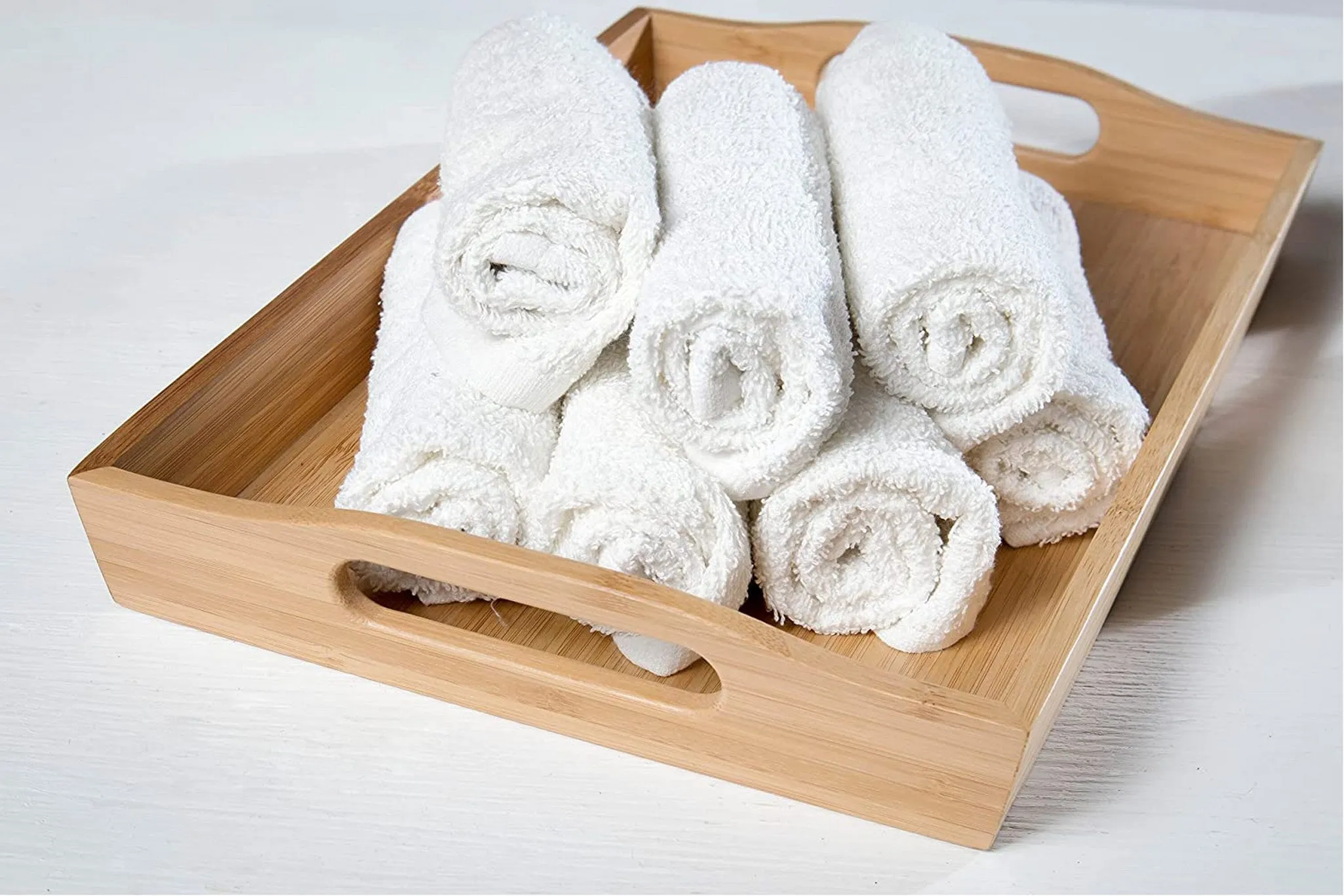 480 Bulk Pack 40 Dozen Economy Cotton Blend Washcloths (White,12x12 Inches) - Easy Care, Light Weight, Soft Absorbent, Quick Dry