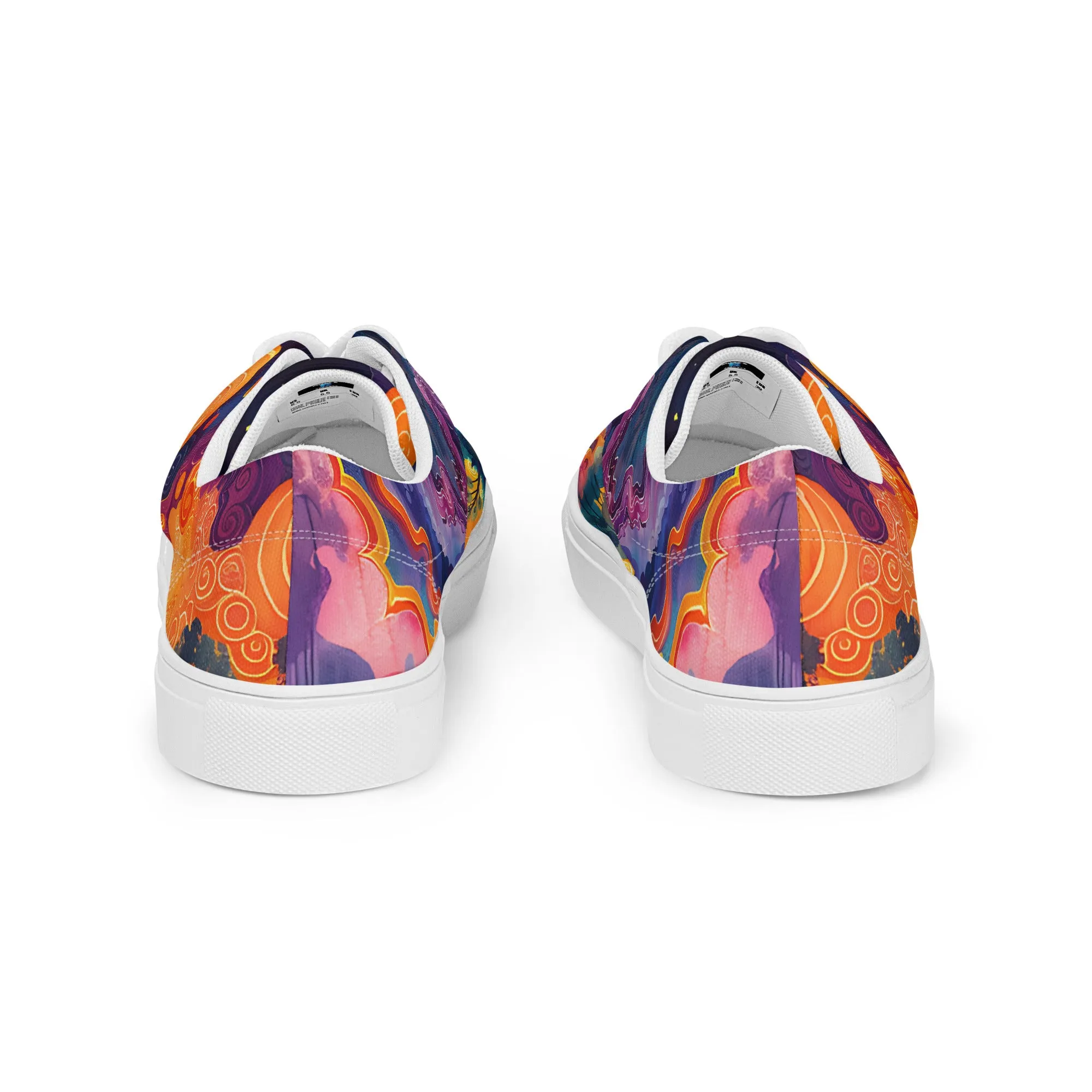 Abstract Clouds Women’s lace-up canvas shoes –  Free Delivery! Rock / Metal / Gothic / EDM / Clubwear - Alternative Apparel Only from Phase B Records.