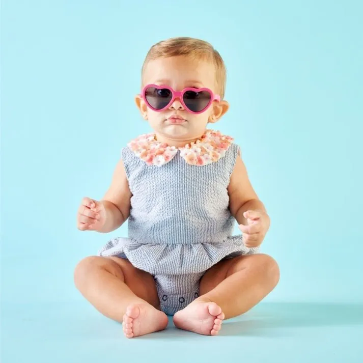 Babiator Non-Polarized Mirrored Heart Sunglasses - Paparazzi Pink