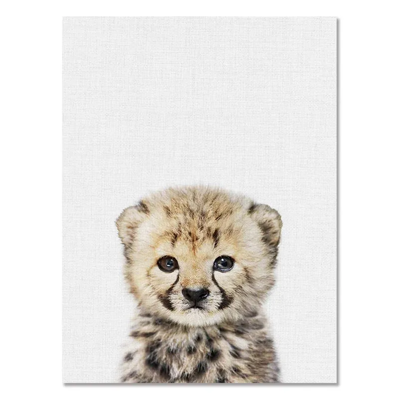 Baby Room Animal Wall Canvas Painting Elephant Giraffe Bear Wall Art Prints Picture Nordic Art Poster for Kid Room Nursery Decor