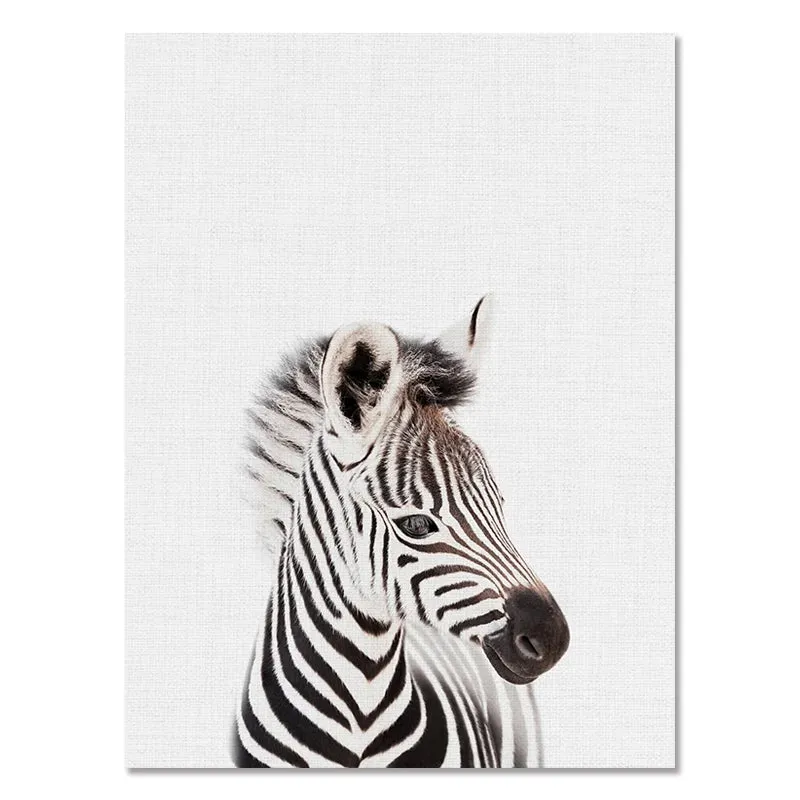 Baby Room Animal Wall Canvas Painting Elephant Giraffe Bear Wall Art Prints Picture Nordic Art Poster for Kid Room Nursery Decor