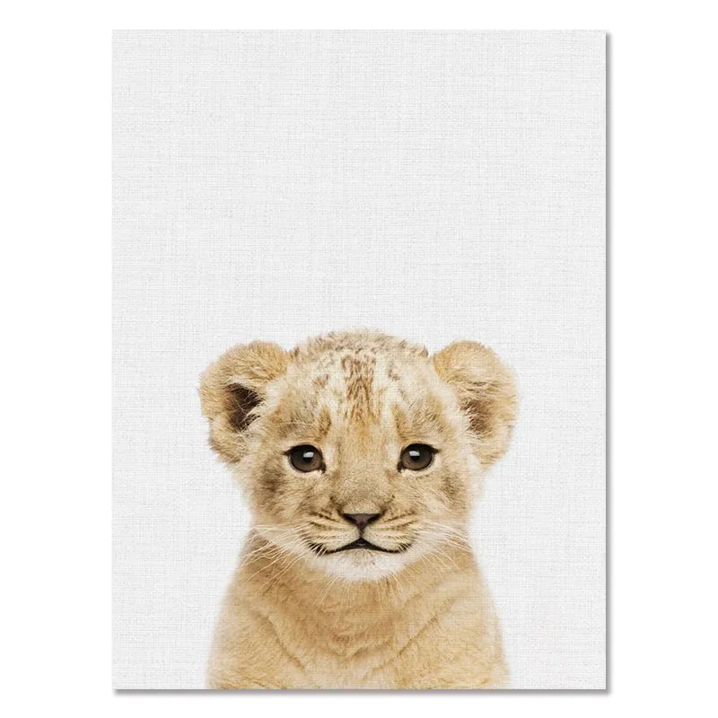 Baby Room Animal Wall Canvas Painting Elephant Giraffe Bear Wall Art Prints Picture Nordic Art Poster for Kid Room Nursery Decor