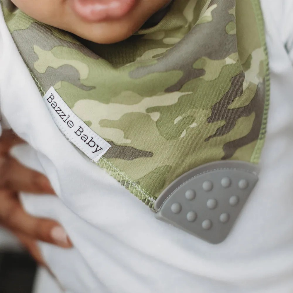 Banda Bib with Teether 4-Pack: Camo Kid