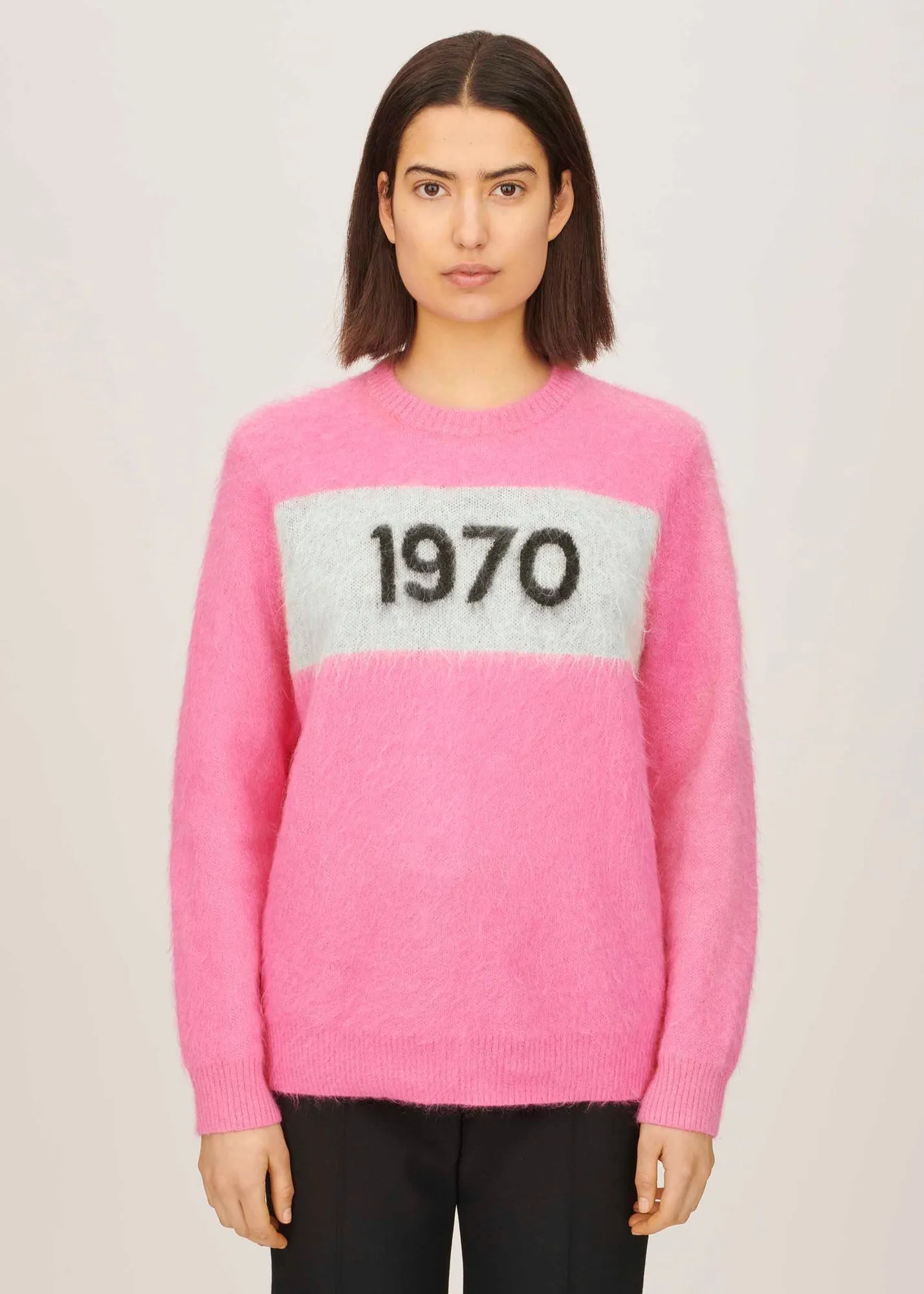 Bella Freud 1970 Oversized Jumper Mohair Flamingo Pink