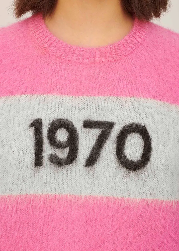 Bella Freud 1970 Oversized Jumper Mohair Flamingo Pink