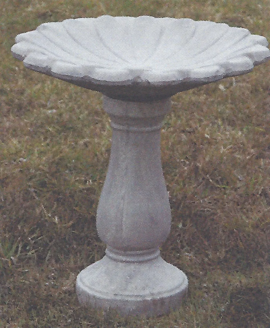 Birdbath - Plain Base - Sunflower Top