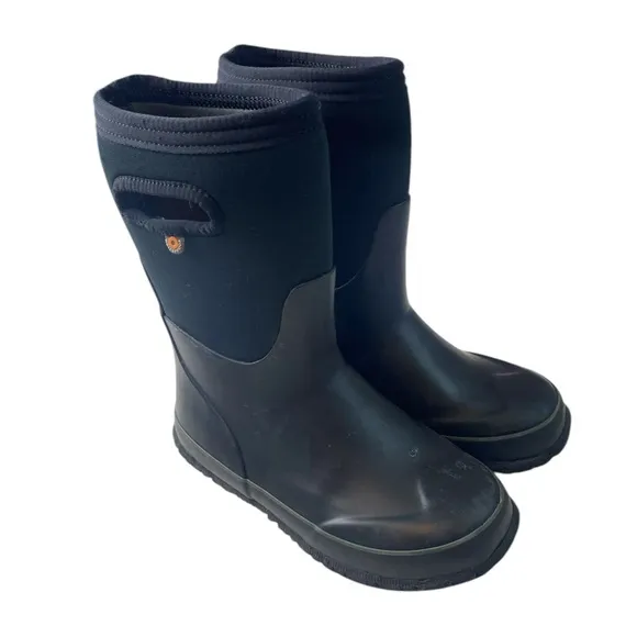 BOGS Kids Grasp Pull-On Insulated Rain Boot Black Size 2