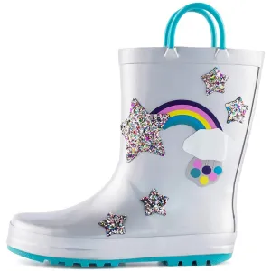 Boy&Girl Rain Boots Waterproof Glitter Star - K KomForme