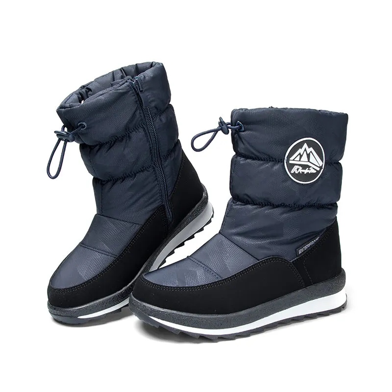 Boys and Girls Waterproof Snow Boots Winter Outdoor Boots with Fur Lining - K KomForme
