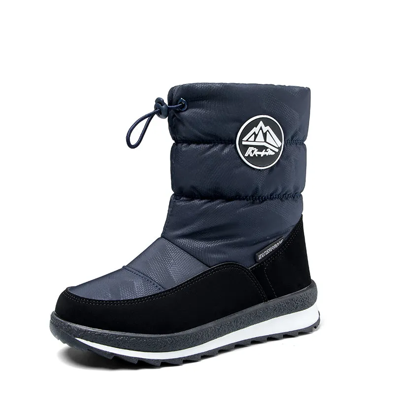 Boys and Girls Waterproof Snow Boots Winter Outdoor Boots with Fur Lining - K KomForme