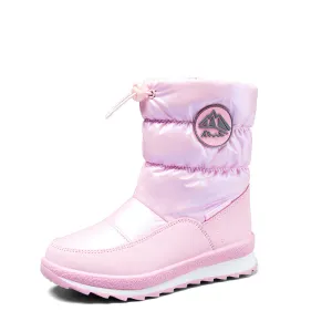 Boys and Girls Waterproof Snow Boots Winter Outdoor Boots with Fur Lining - K KomForme