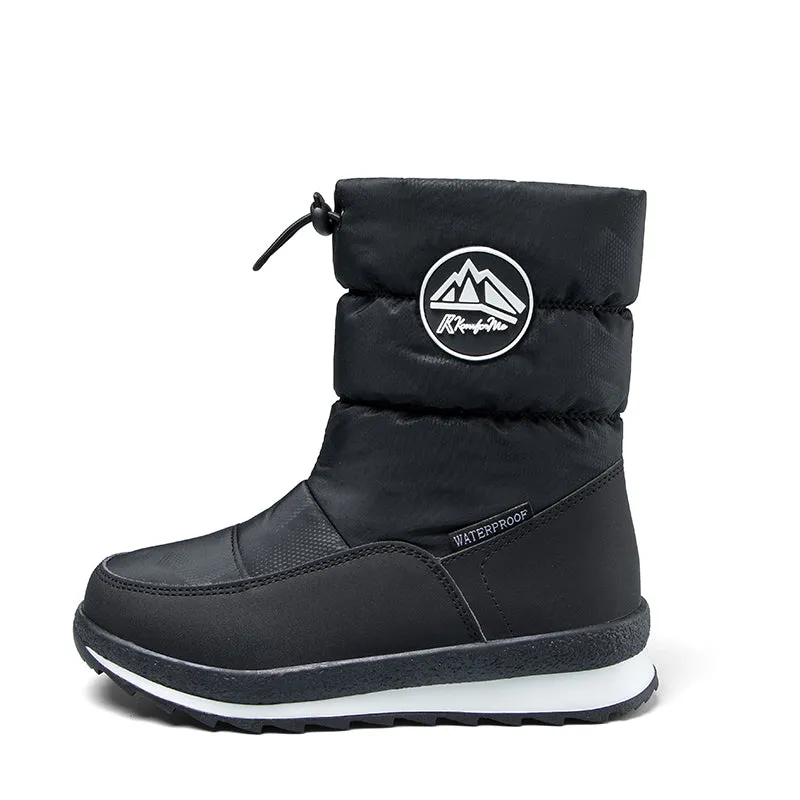 Boys and Girls Waterproof Snow Boots Winter Outdoor Boots with Fur Lining - K KomForme