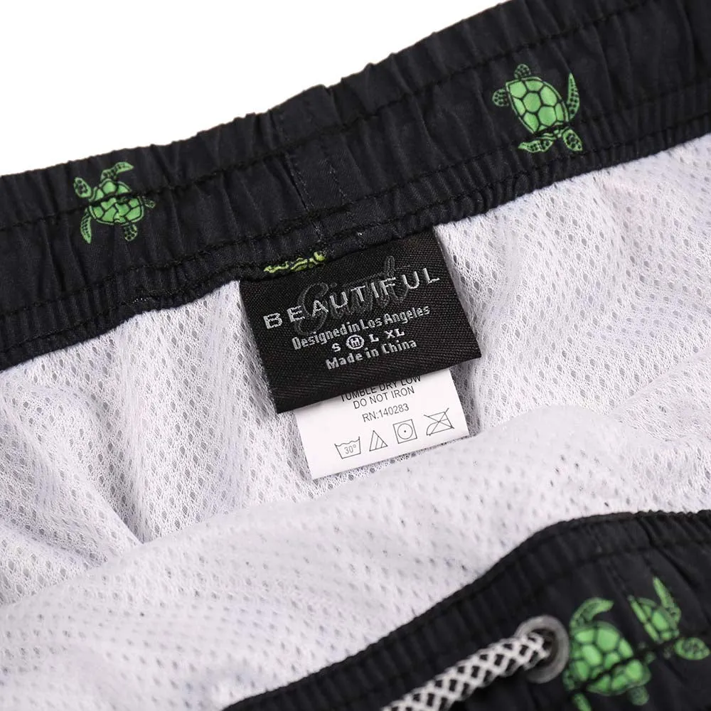 Boy's  Kid  Family  Match  Quickly  Dry  Mesh  Lining  Swim  Breathable  Shorts