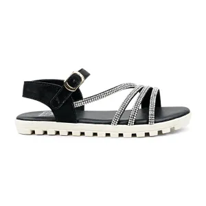 BubbleGummers SILVIA Shinny Belt Sandal for Little Girls