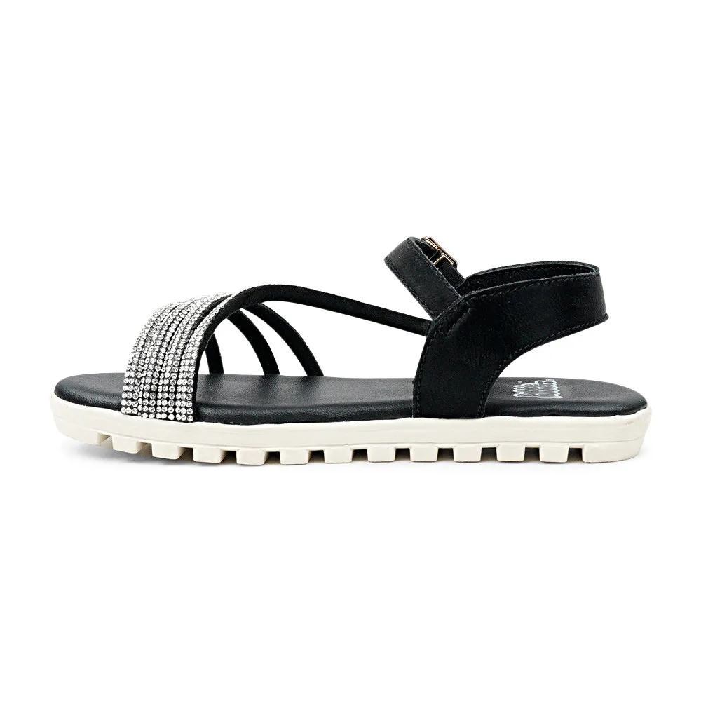 BubbleGummers SILVIA Shinny Belt Sandal for Little Girls