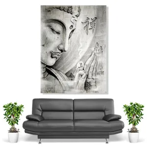 Buddha Painting in Black and White