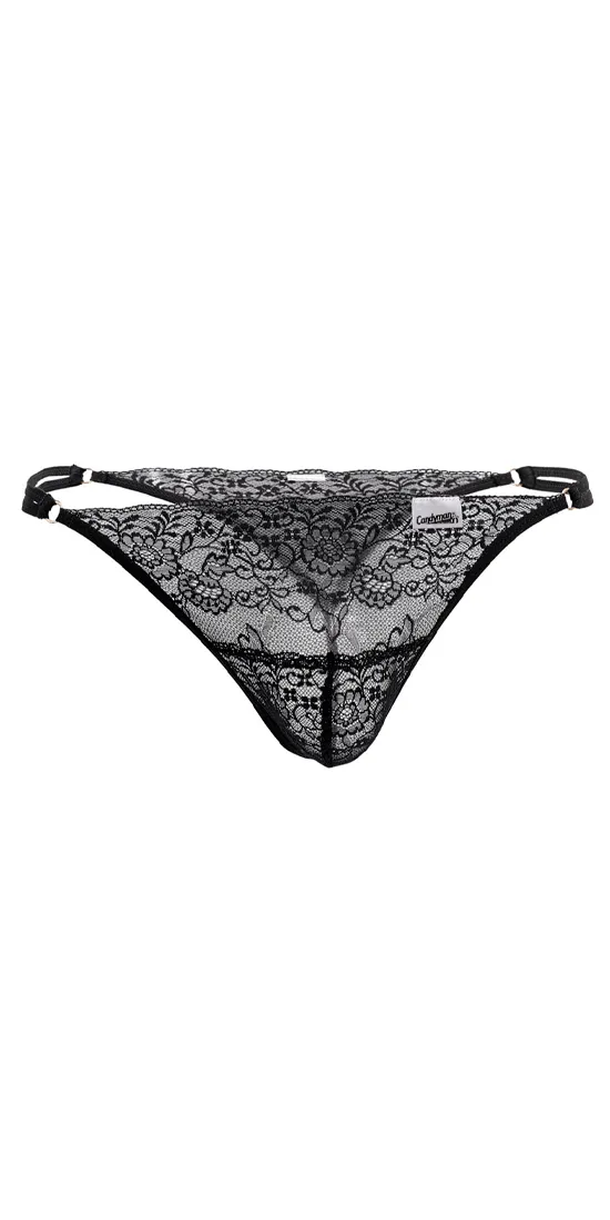 Candyman 99421x Lace G-string Thongs Black
