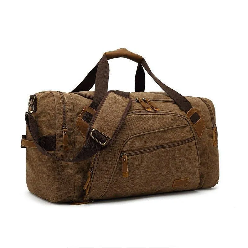 Canvas Duffle Bag with Shoe Compartment