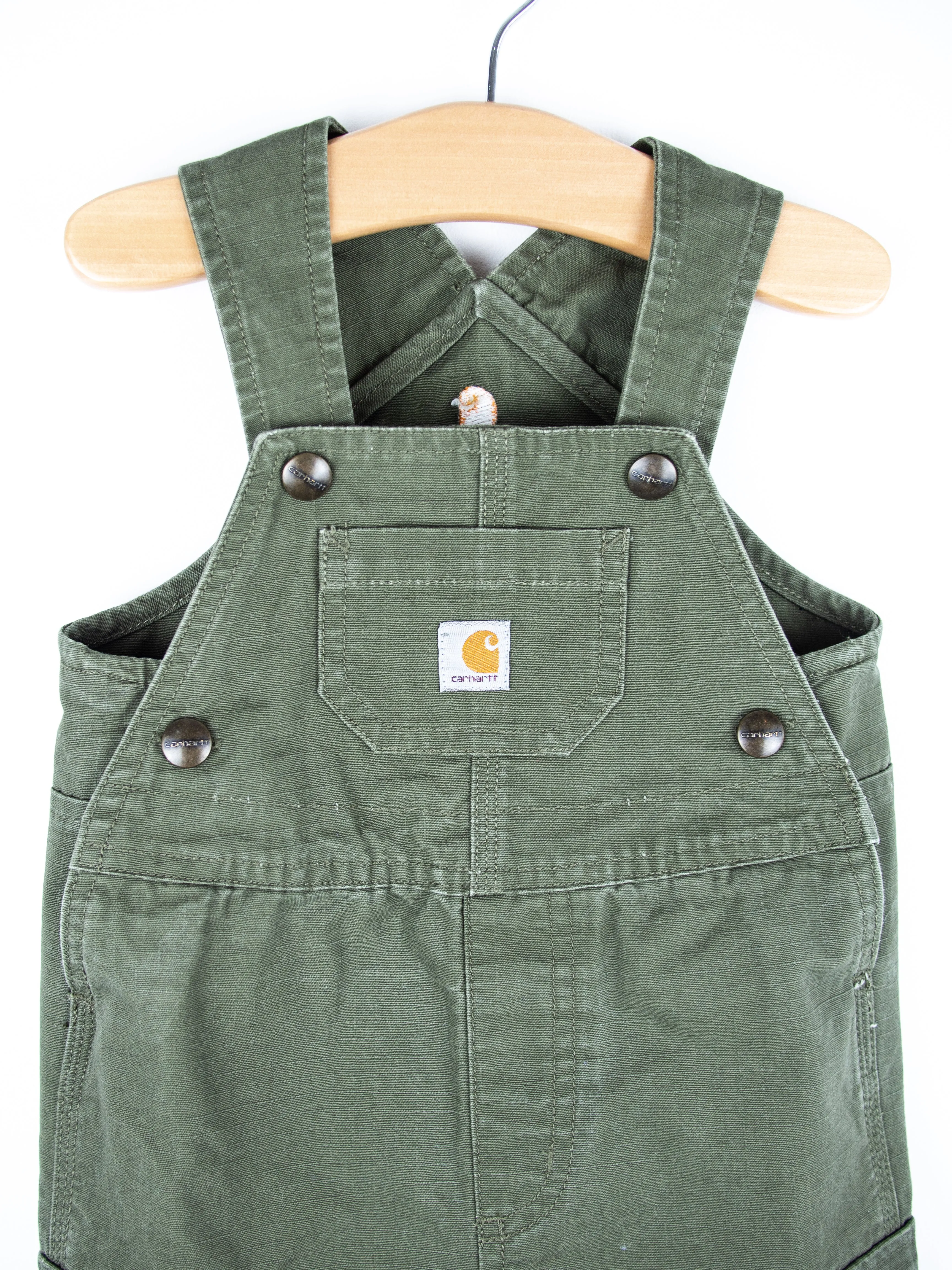 Carhartt Forest Green Cargo Dungarees - Age 9 months