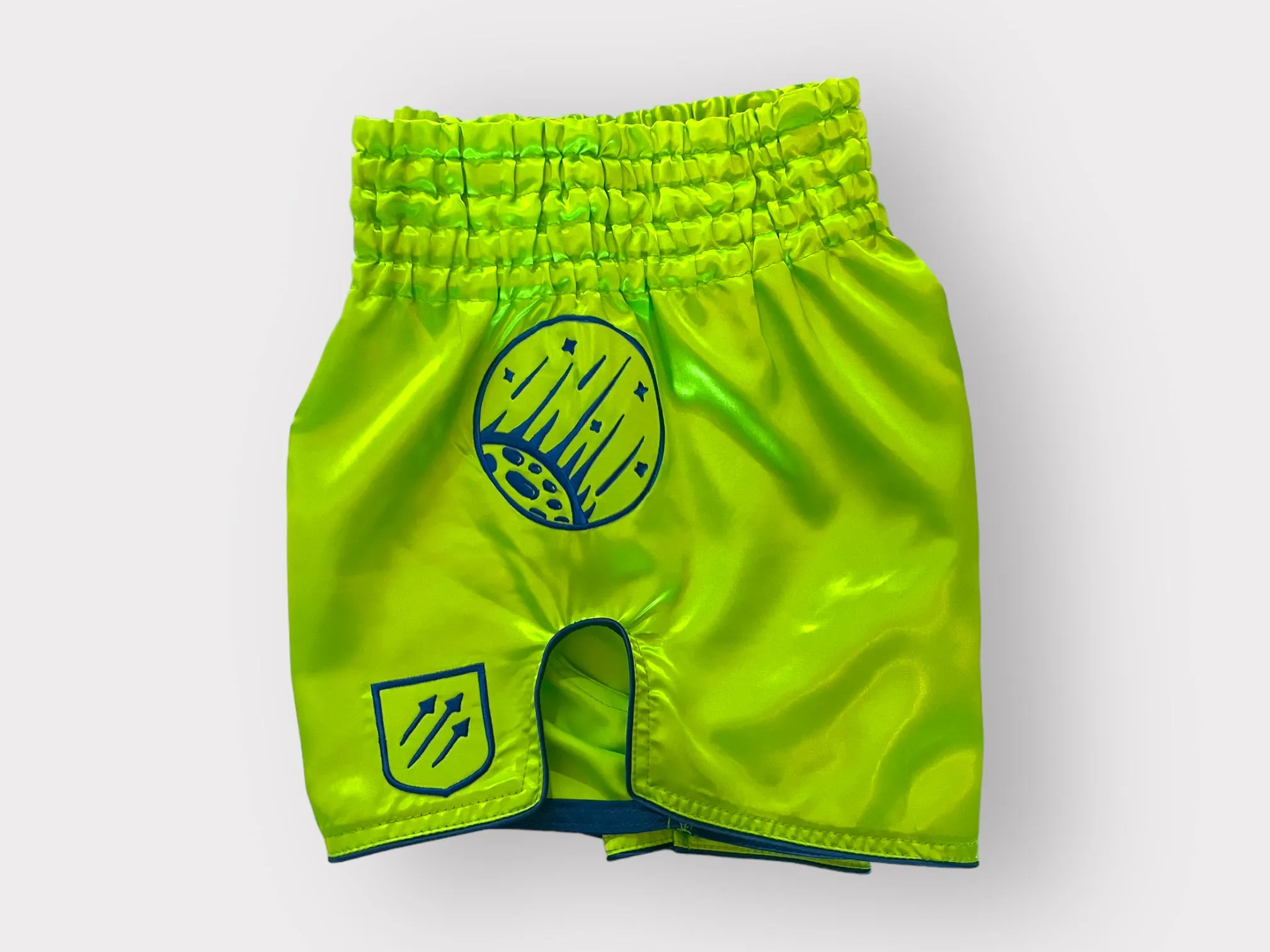 Chartreuse Dinosaur Muay Thai Shorts