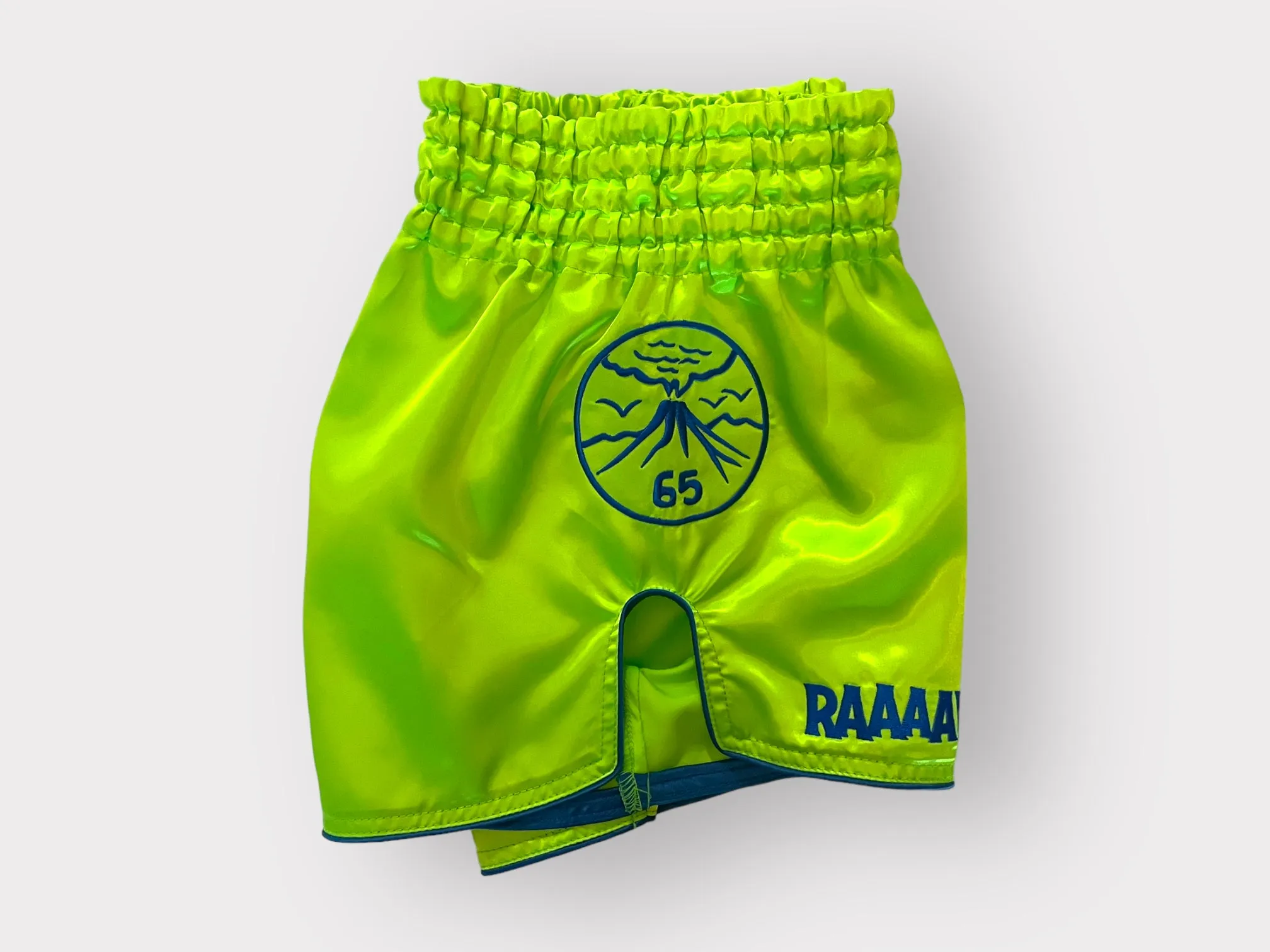 Chartreuse Dinosaur Muay Thai Shorts
