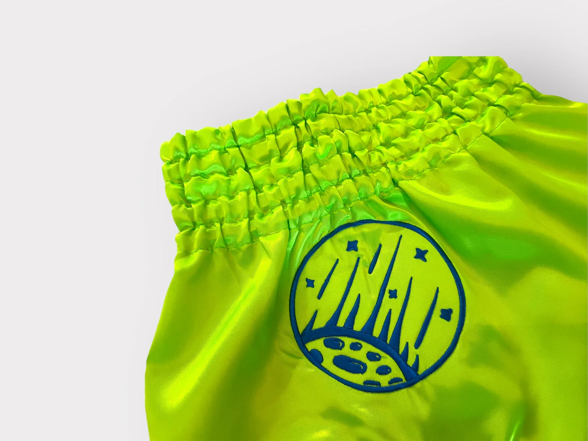 Chartreuse Dinosaur Muay Thai Shorts