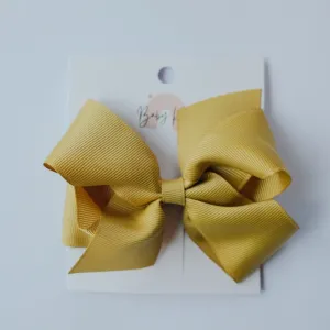 Classic Ribbon Bow - Extra Large (4X3.5 Inches) - Golden Olive