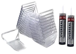 Clear Plastic Jumbo Alpine 25 Piece Snow & Ice Roof Guards | Prevents Sliding Snow Ice Buildup