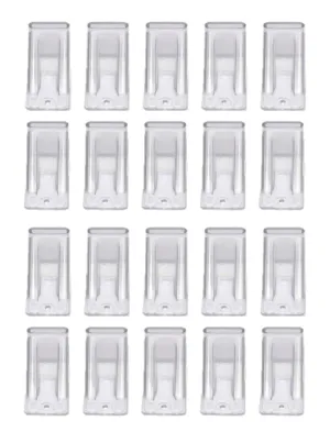 Clear Plastic Mini 25 Piece Snow & Ice Roof Guard Kits with Mounting Hardware | Prevent Sliding Snow Stop Buildup