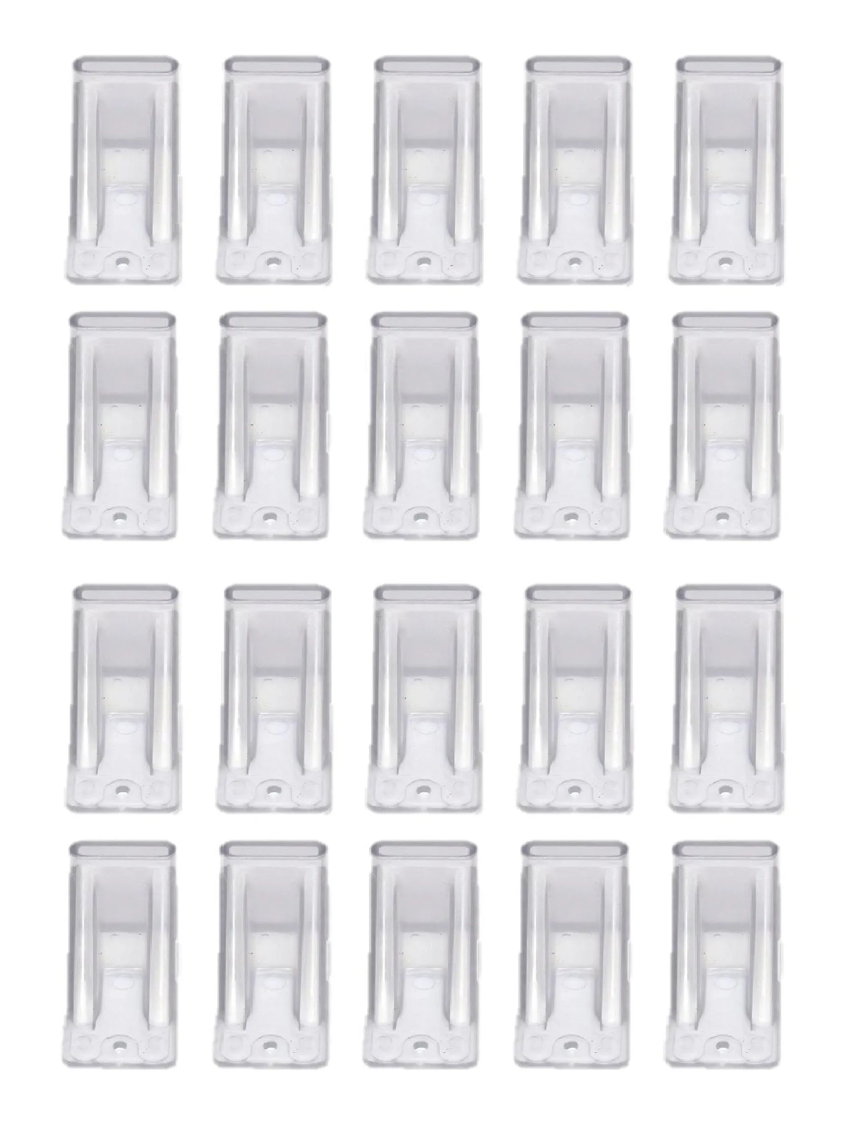 Clear Plastic Mini 25 Piece Snow & Ice Roof Guard Kits with Mounting Hardware | Prevent Sliding Snow Stop Buildup