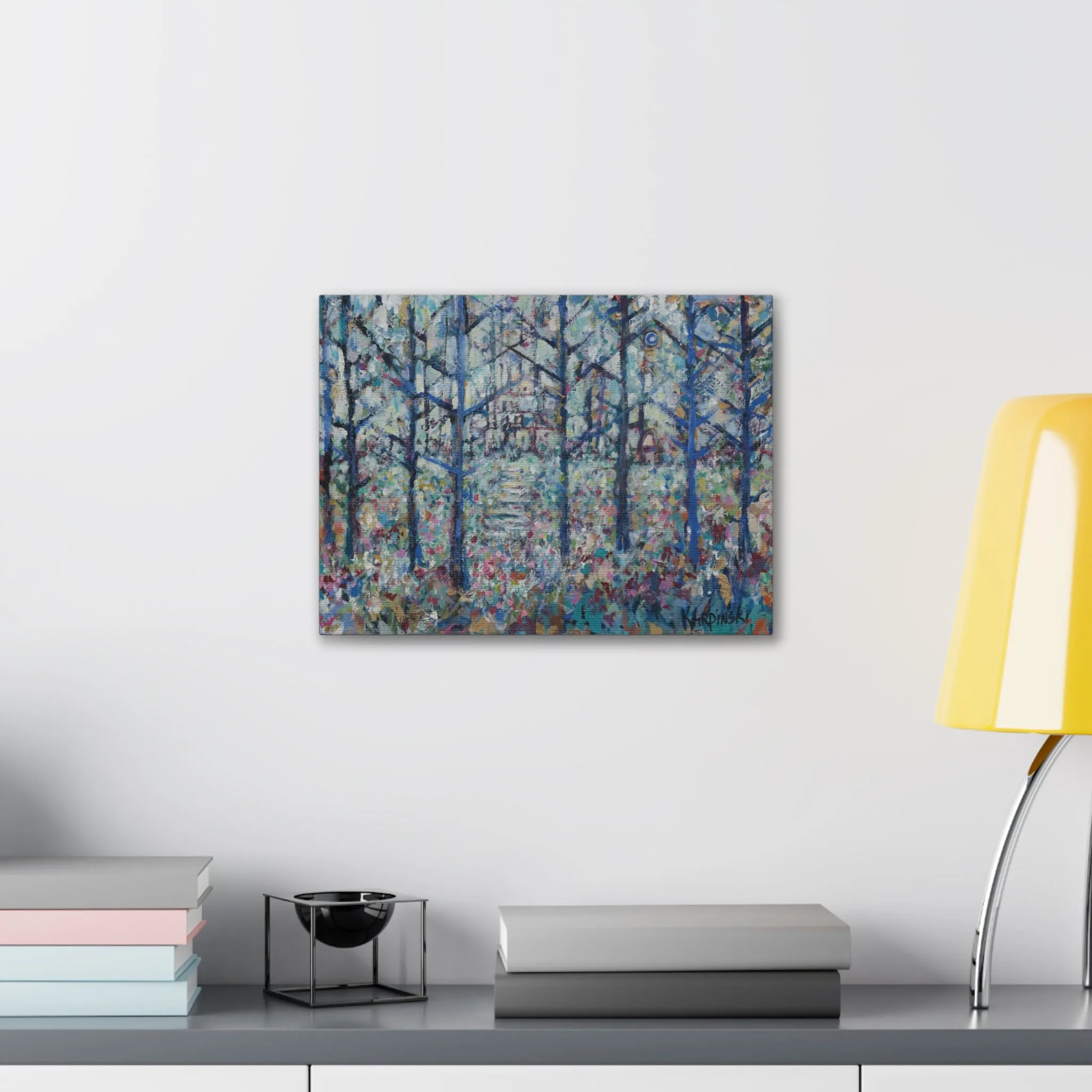 Colorful Landscape Abstract Canvas Fine Art Print Wall Artwork  - Stairs to Home by Leslie Karpinski