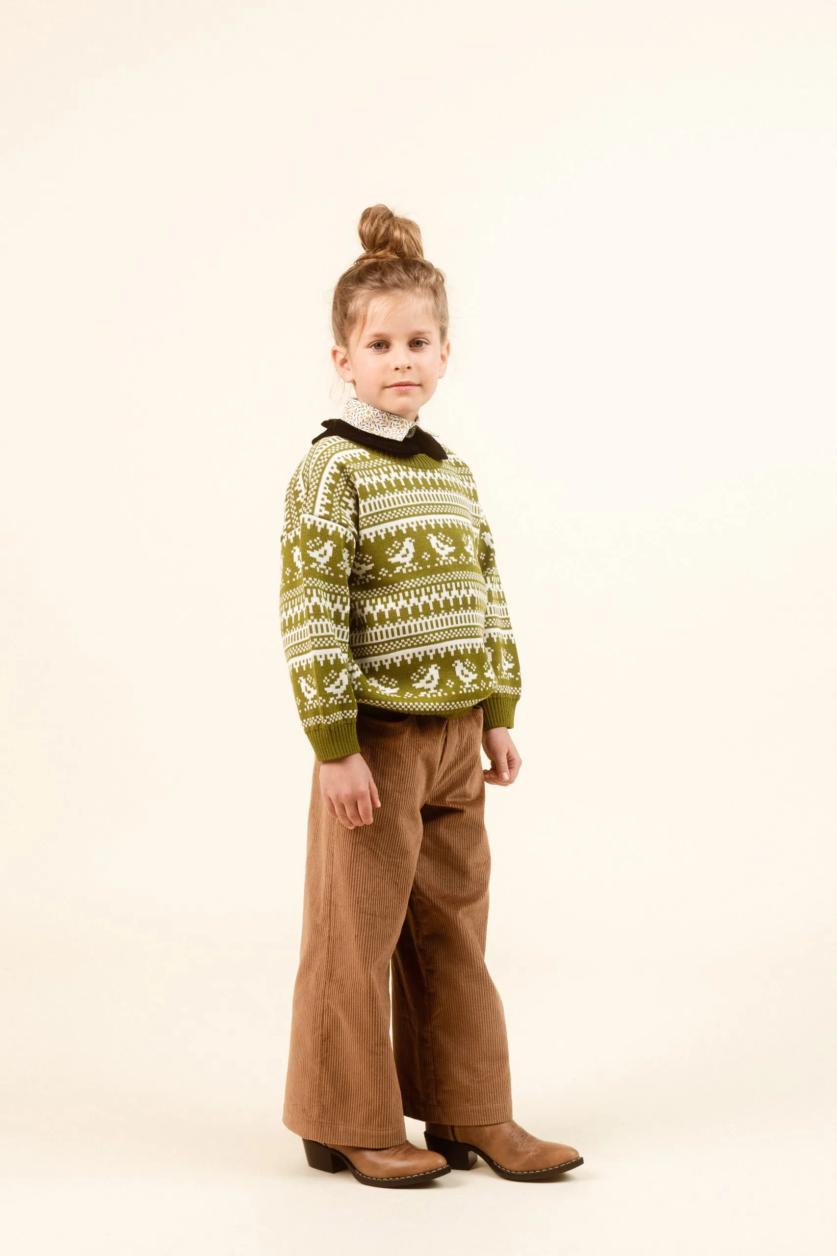 Corduroy Wide Trousers Mont Blanc Brown
