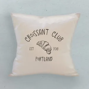 Croissant Club - Custom Square Canvas Pillow