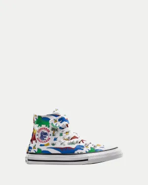 Ct As 1v Hi Dinocons Yth B White/Totally Blue/Enamel Red