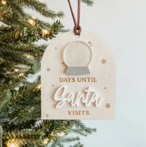 Days Until Christmas Snow Globe Ornament