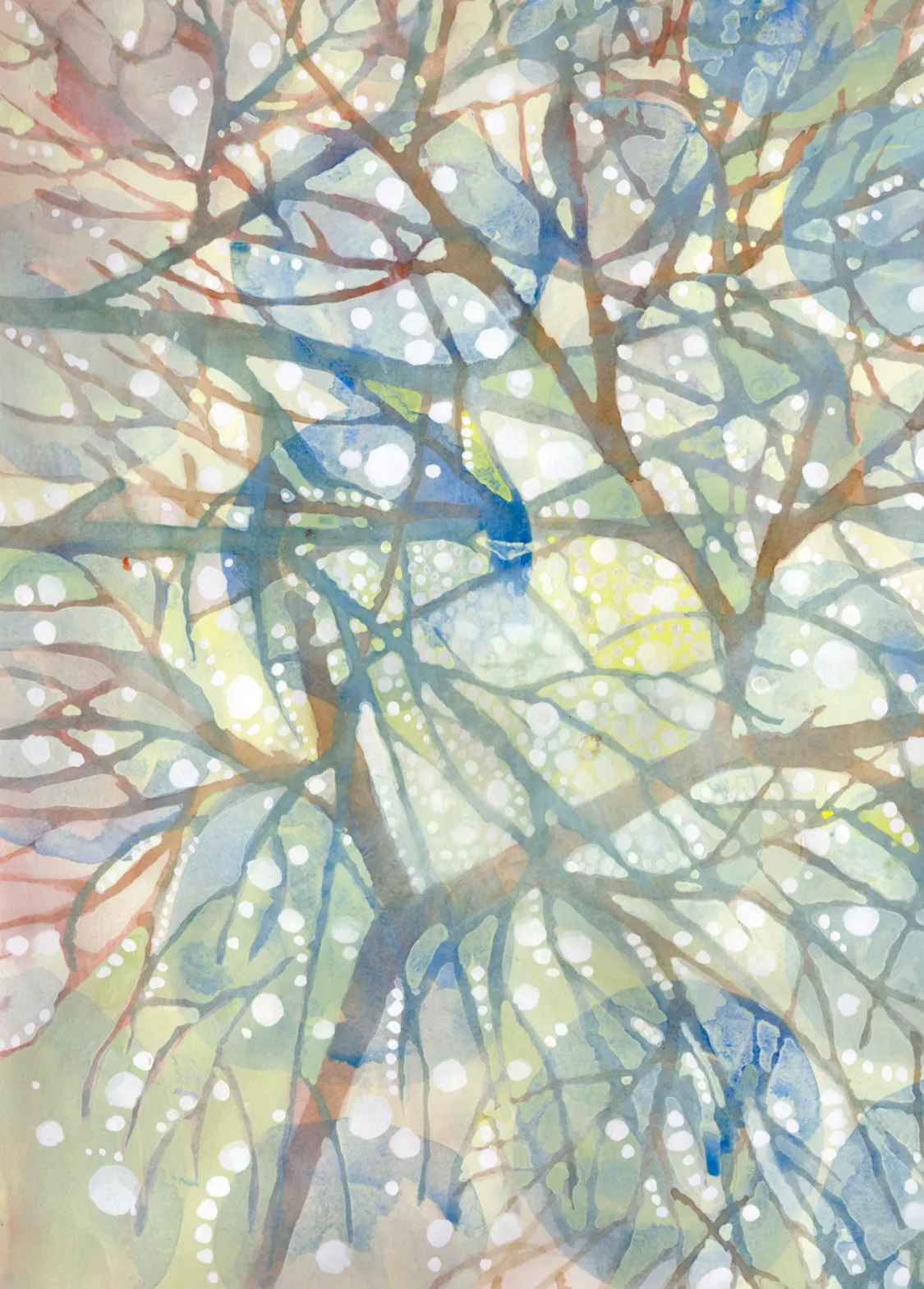 Dew Original Painting by Nancy Tobin - Abstract
