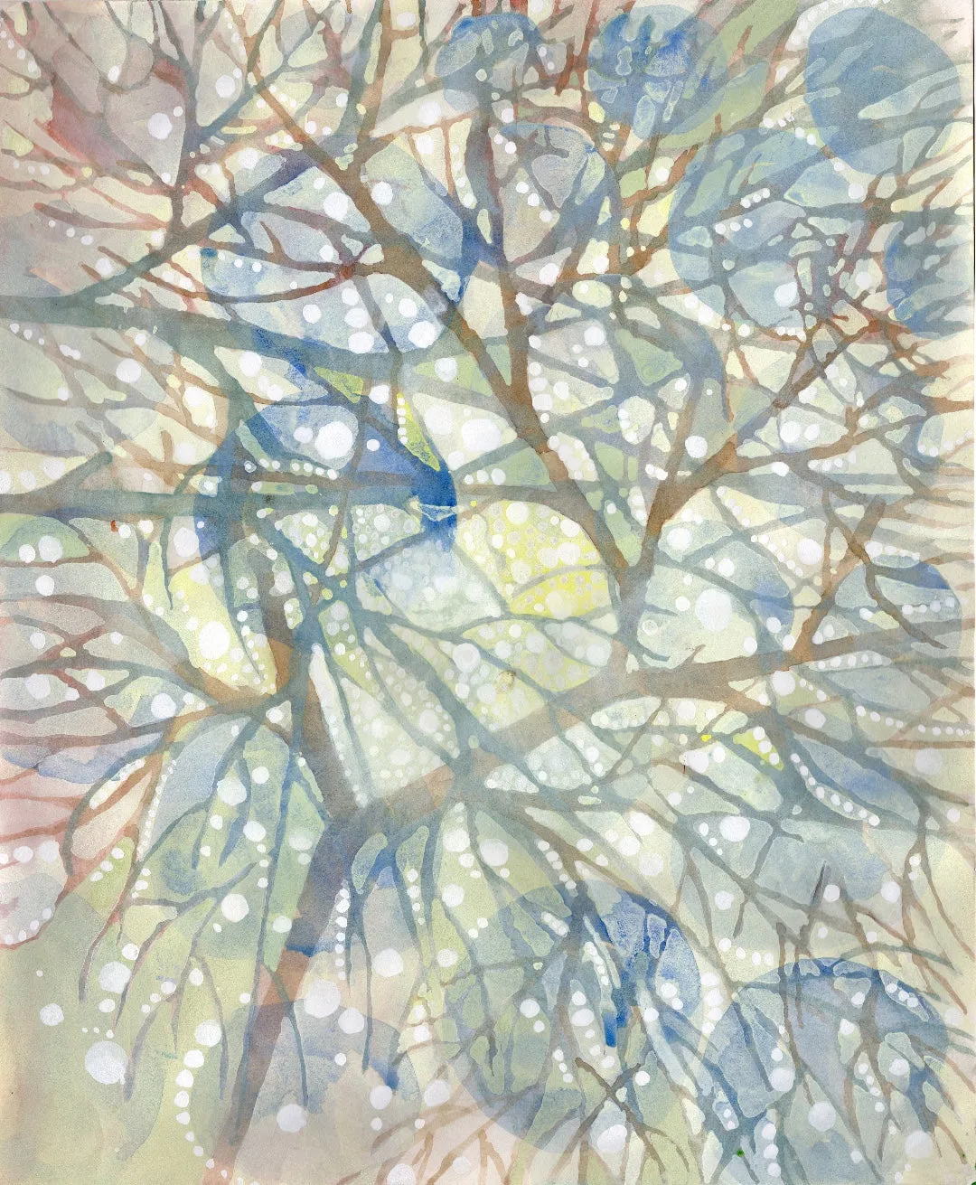 Dew Original Painting by Nancy Tobin - Abstract