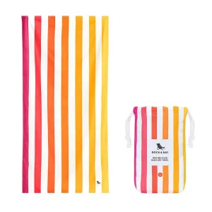 Dock & Bay Beach Towel Cabana Collection L | Quick Dry | Peach Sunrise