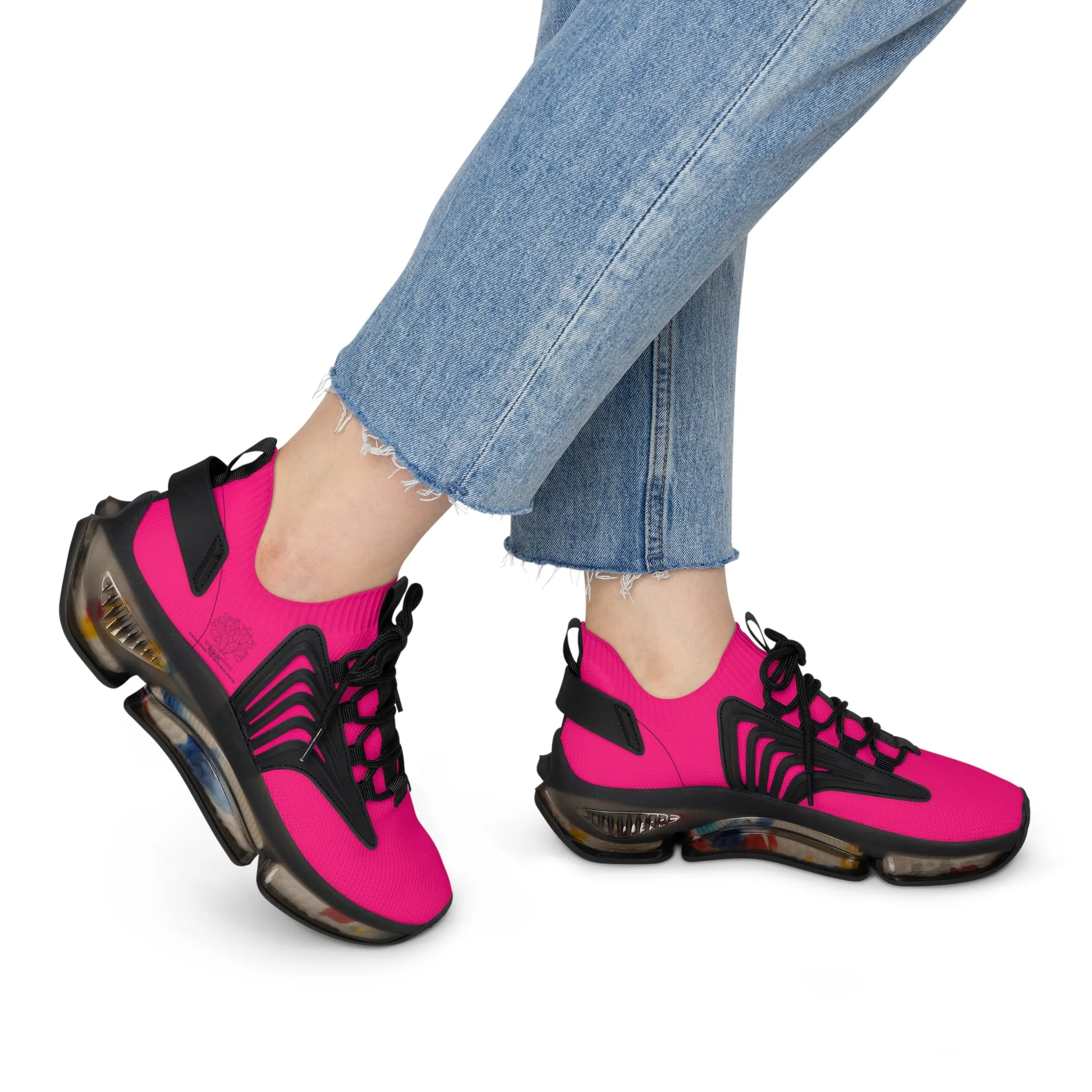 Elegant Women's Mesh Sneakers for Active Lifestyle Fuchsia by Margo Makaroff - Personalization Available