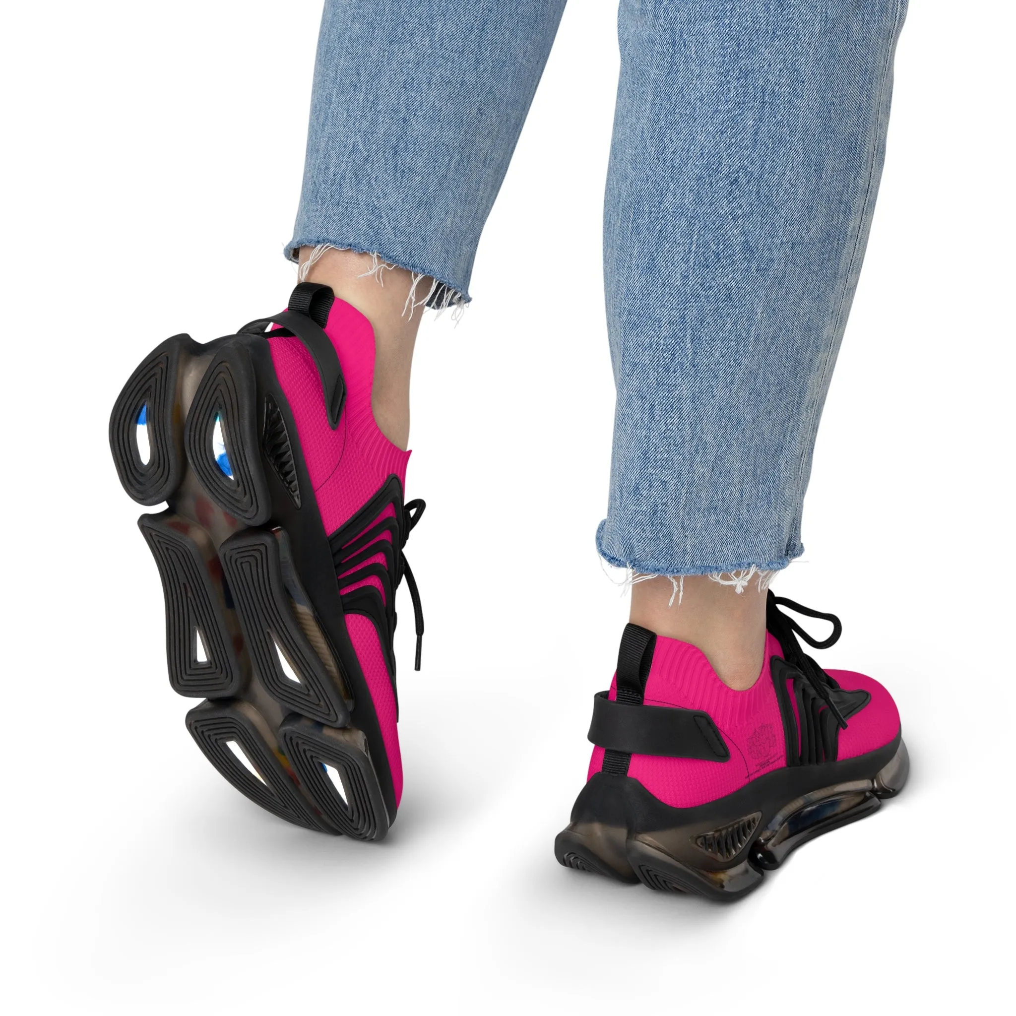 Elegant Women's Mesh Sneakers for Active Lifestyle Fuchsia by Margo Makaroff - Personalization Available