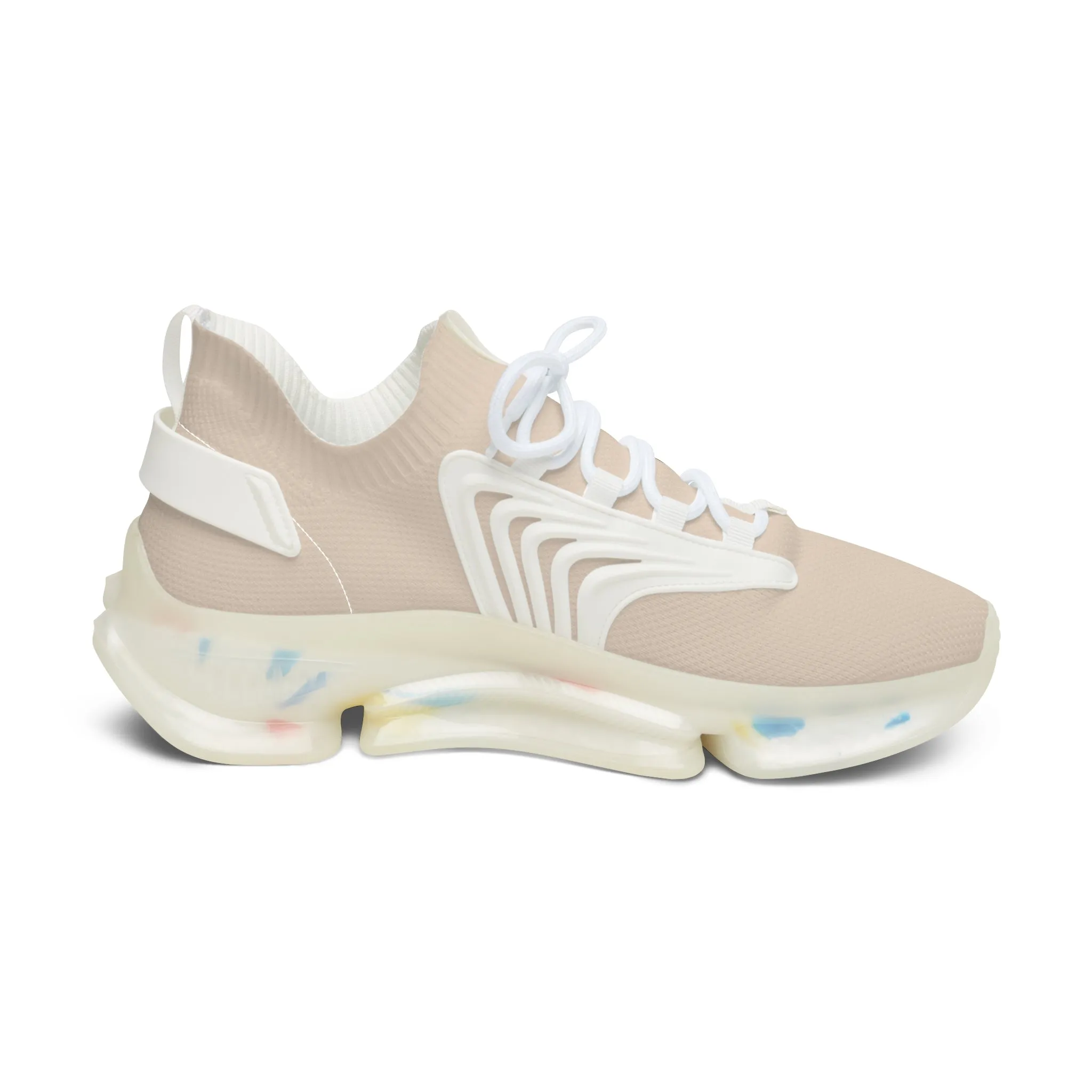 Elegant Women's Mesh Sneakers for Active Lifestyle Pastel Beige by Margo Makaroff - Personalization Available