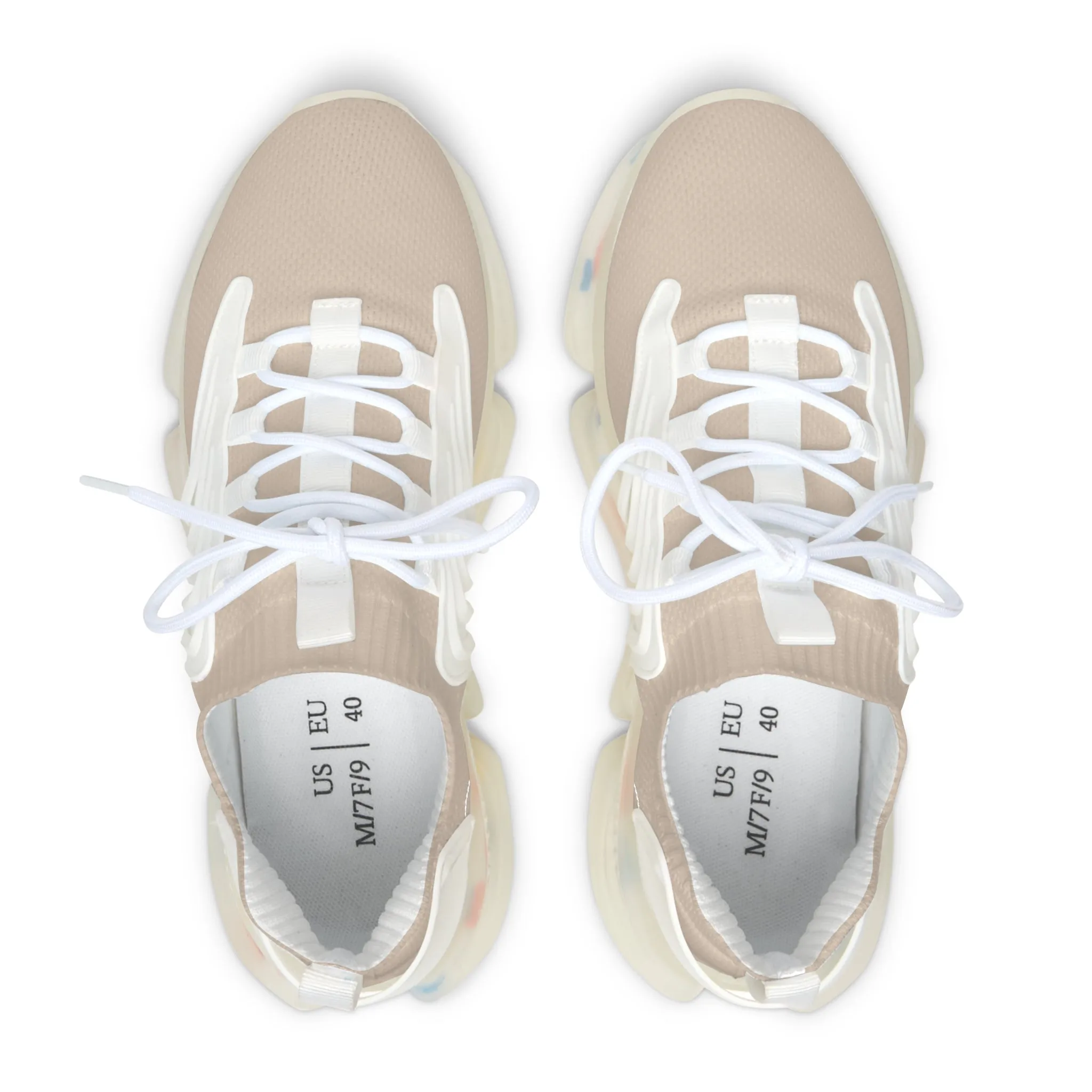 Elegant Women's Mesh Sneakers for Active Lifestyle Pastel Beige by Margo Makaroff - Personalization Available