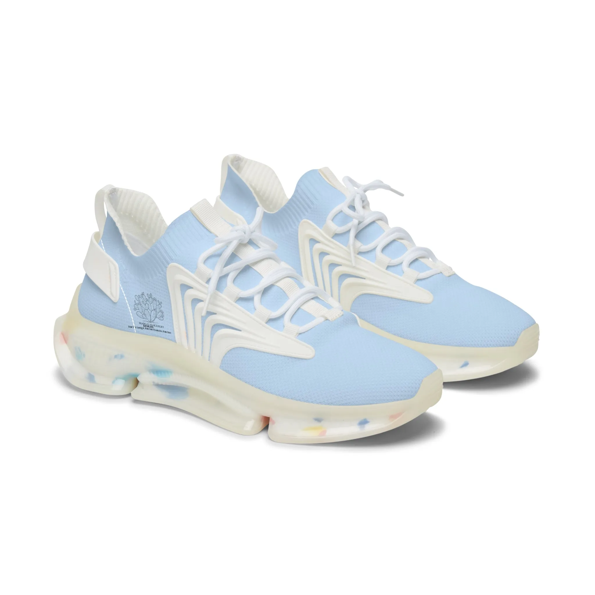 Elegant Women's Mesh Sneakers for Active Lifestyle Pastel Blue by Margo Makaroff - Personalization Available