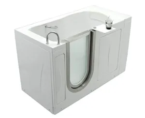 Ella's Bubbles H03107 Elite Soaking Acrylic Walk-in Bathtub with Heated Seat, 30"x 52", White