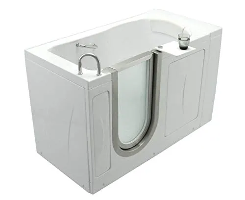 Ella's Bubbles H03107 Elite Soaking Acrylic Walk-in Bathtub with Heated Seat, 30"x 52", White
