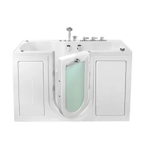 Ella's Bubbles O2SA3260-R Ella Tub4Two 32"x 60" Soaking Acrylic Walk-in Tub with Right Outward Swing Door, Thermostatic Faucet, Dual 2" Drains, 32" x 60" x 42", White