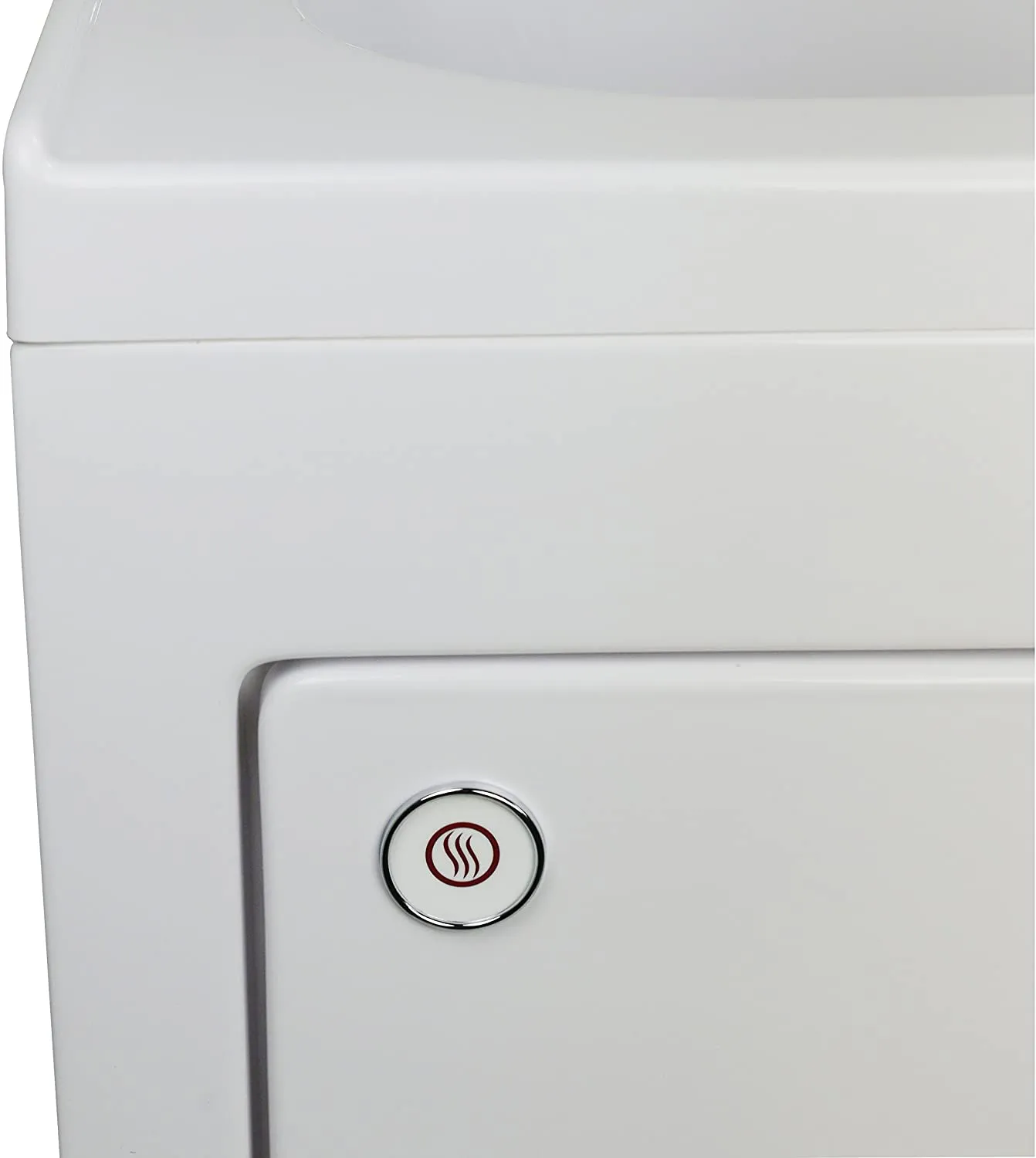 Ella's Bubbles OA2660HH-R-HB Lounger Hydro Massage and Heated Seat Walk-In Bathtub with Right Outward Swing Door, Ella 5pc. Fast-Fill Faucet, Dual 2" Drains, 27" x 60" x 43", White