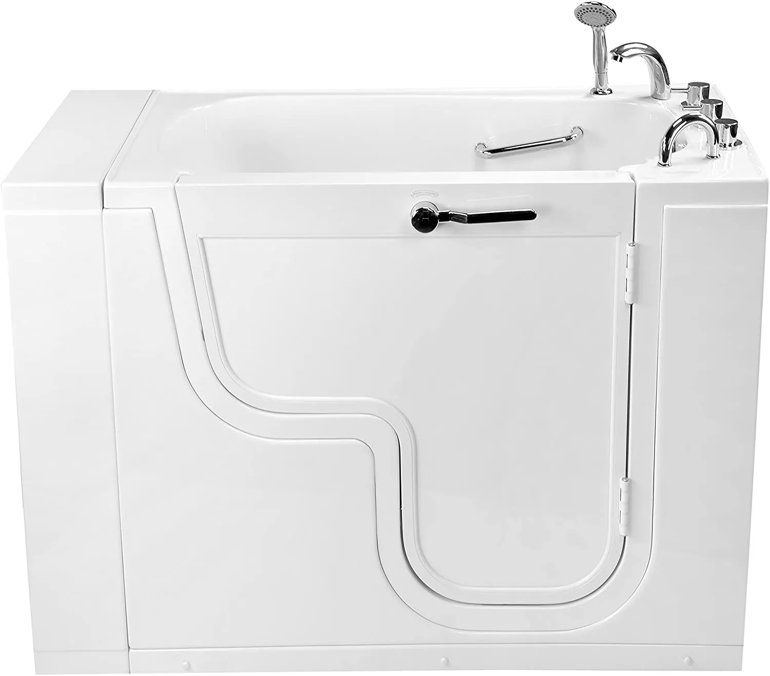 Ella's Bubbles OLA2652-R Transfer26 E26 x 52" Soaking Acrylic Walk-In Bathtub with Right Outward Swing Door, Thermostatic Faucet, Dual 2" Drains, White
